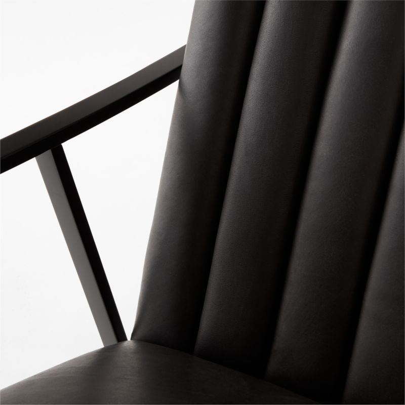 Blair Black Leather Accent Chair by Paul McCobb - Image 5