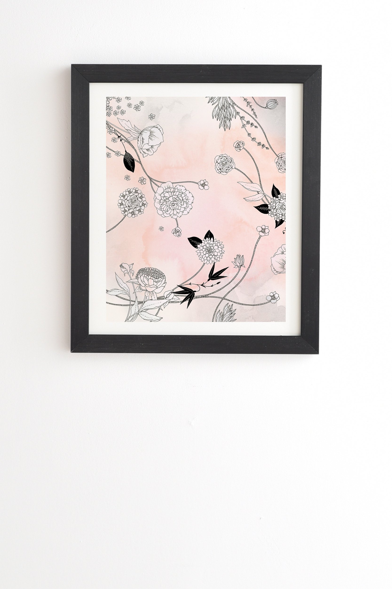 Iveta Abolina Coral Dust Black Framed Wall Art - 14" x 16.5" - Image 0