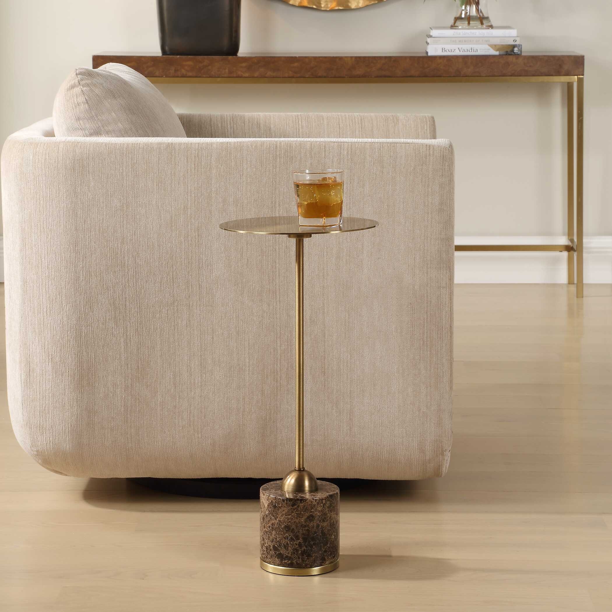 Verlin Brass Drink Table - Image 1