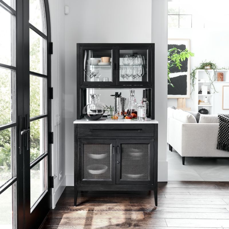 Enzo Bar Cabinet with Hutch - Image 1