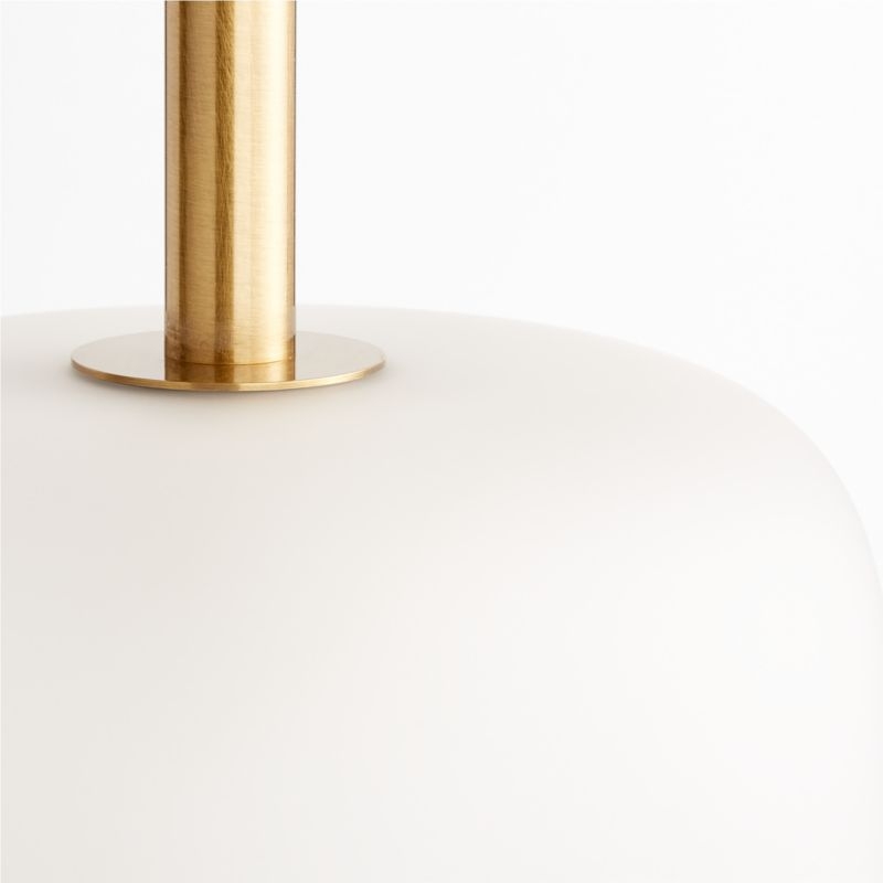 Colombe Burnished Brass and Glass Pendant Light 10" - Image 3