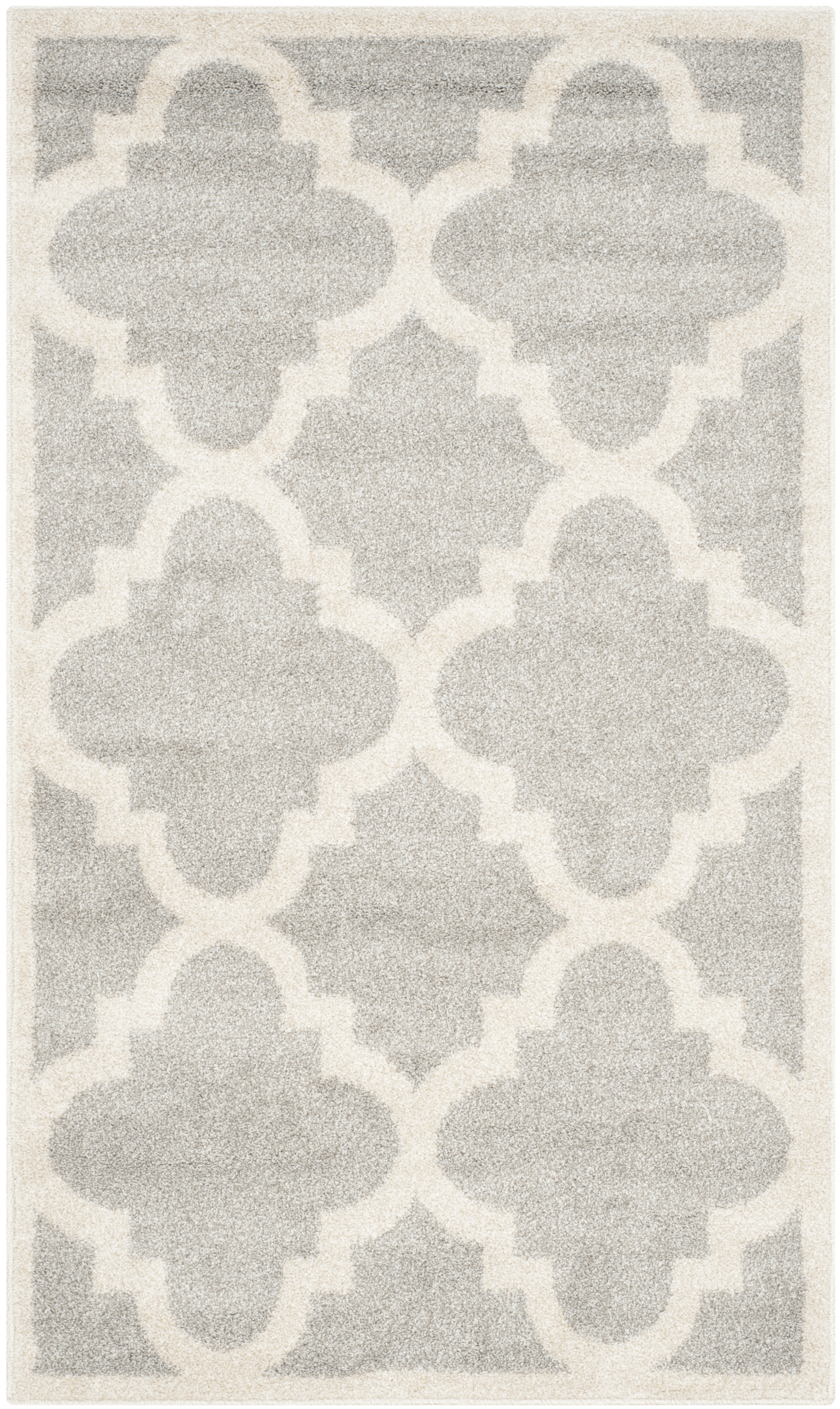 Arlo Home Indoor/Outdoor Woven Area Rug, AMT423B, Light Grey/Beige,  4' X 6' - Image 0
