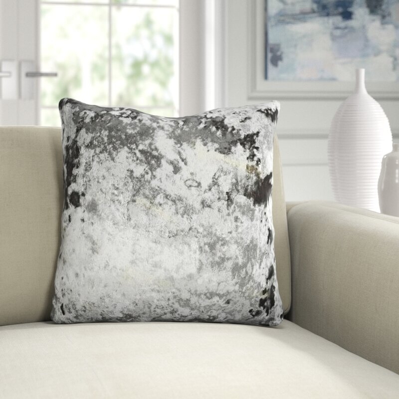 Aviva Stanoff Design Textile Library Crushed Ombre Throw Pillow Color: Royal - Image 0