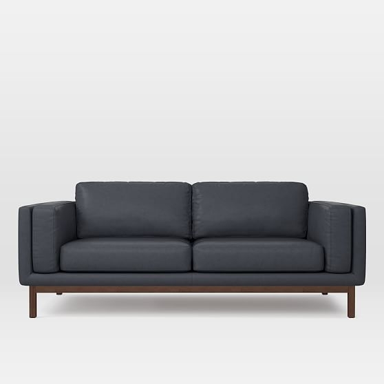 Dekalb 85" Sofa, Aspen Leather, Aegean - Image 0