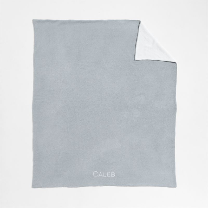 Reversible Mist Blue Chenille Kids Blanket - Image 1