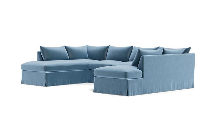 Sloan Slipcovered 3-Piece U-Bumper Sectional - Image 2