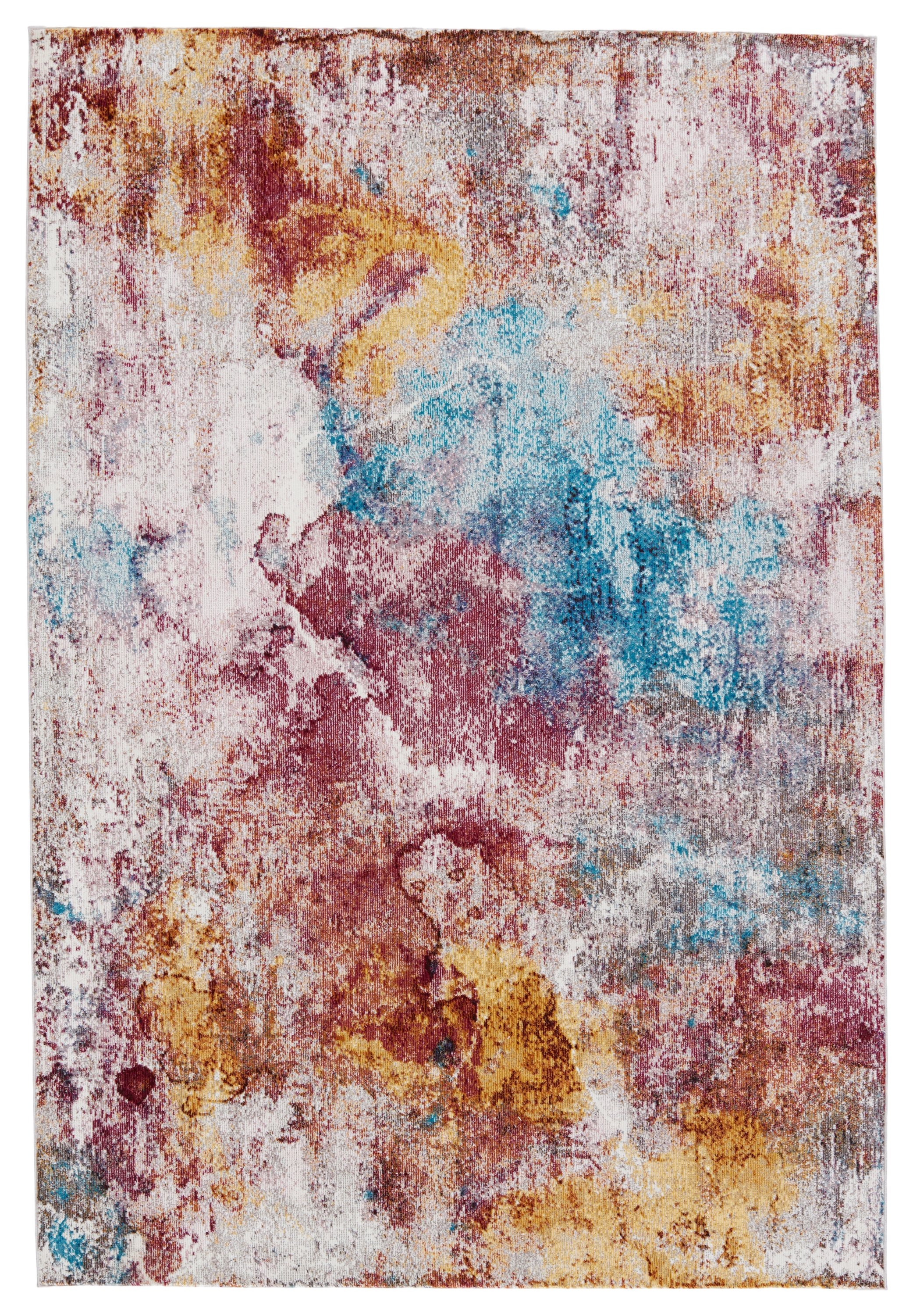 Vibe by Comet Abstract Multicolor/ Red Area Rug (9'X12') - Image 0