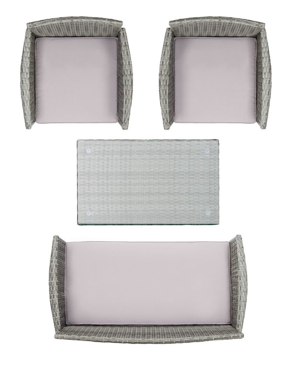 Bandele 4Pc Living Set - Grey / Grey - Safavieh - Image 6