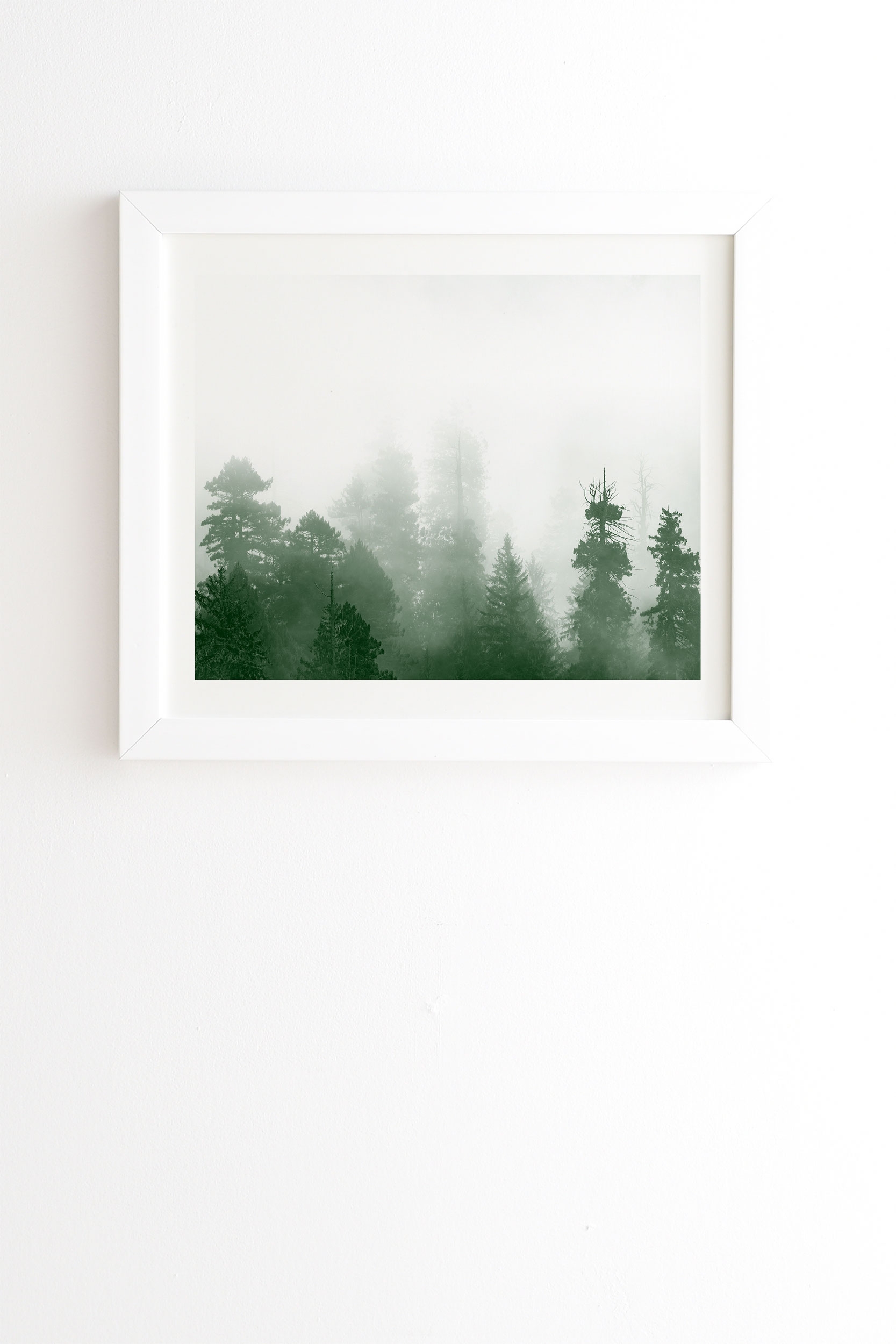 Green Forest Adventure by Nature Magick - Framed Wall Art Basic White 30" x 30" - Image 1