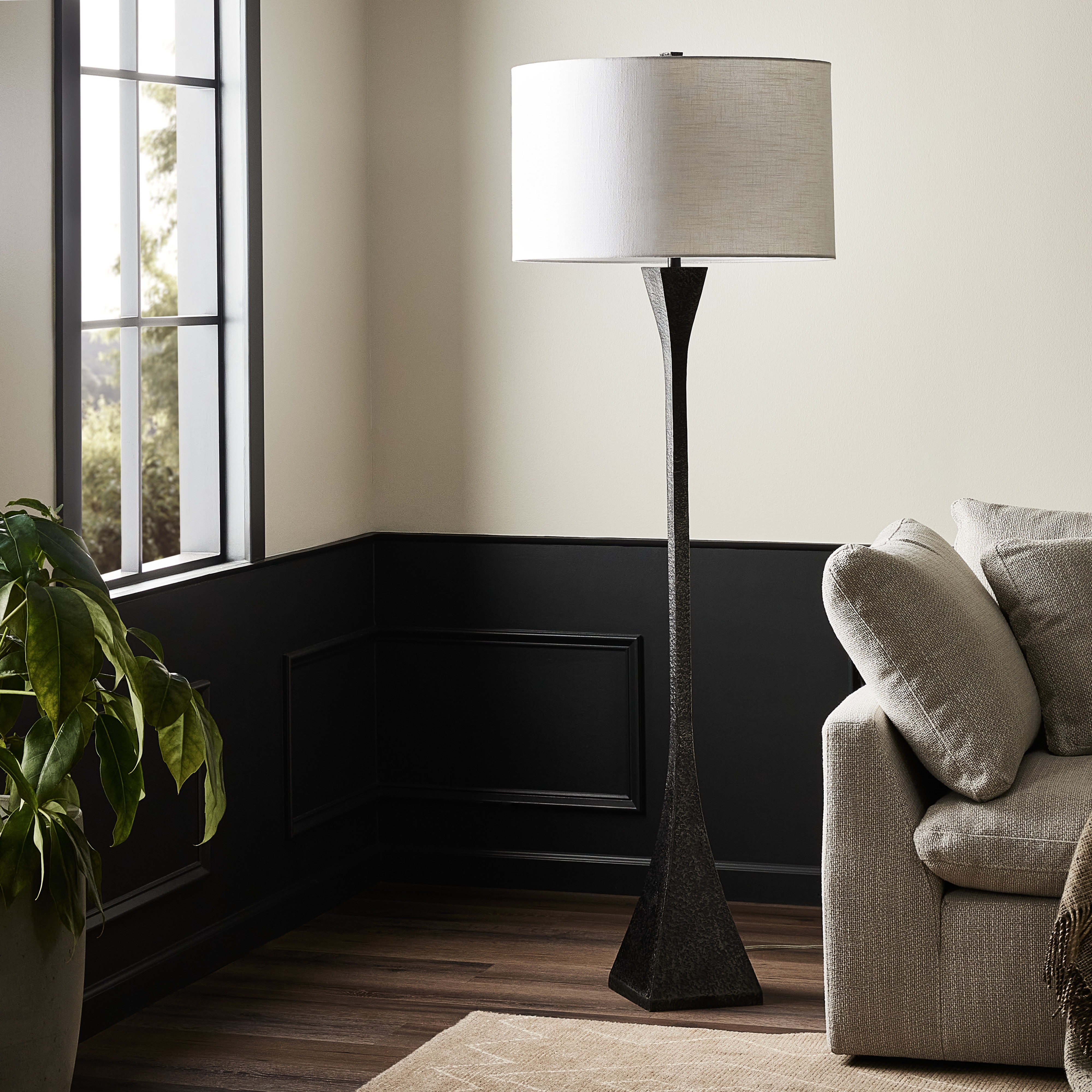 Tapered Forged Floor Lamp-Forged Blk - Image 8