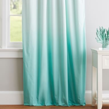 Ombre Blackout Curtain - Set of 2, 96", Turquoise - Image 2
