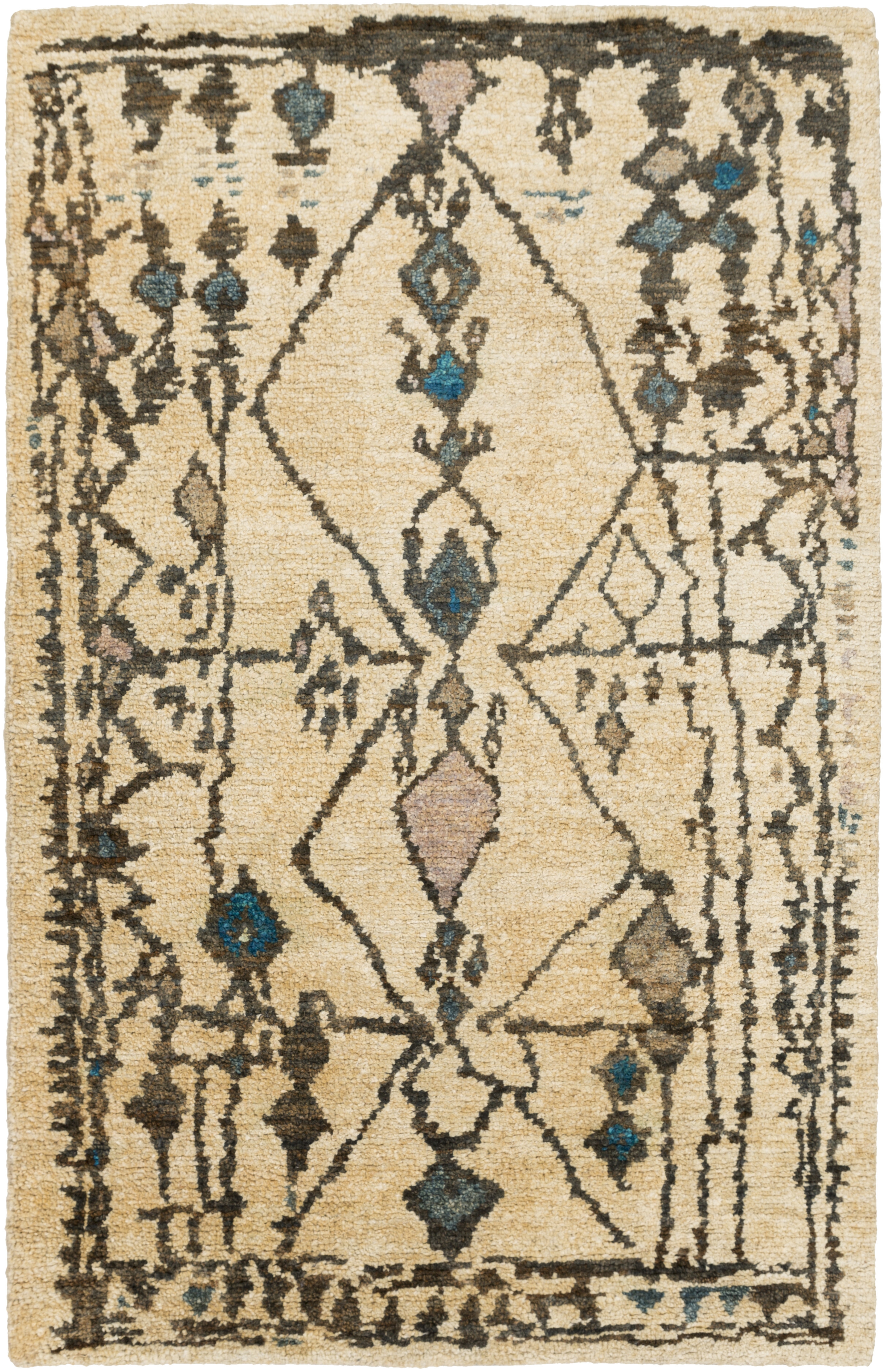 Medina Beige Indoor 4' x 6' Handmade Rug - Image 0