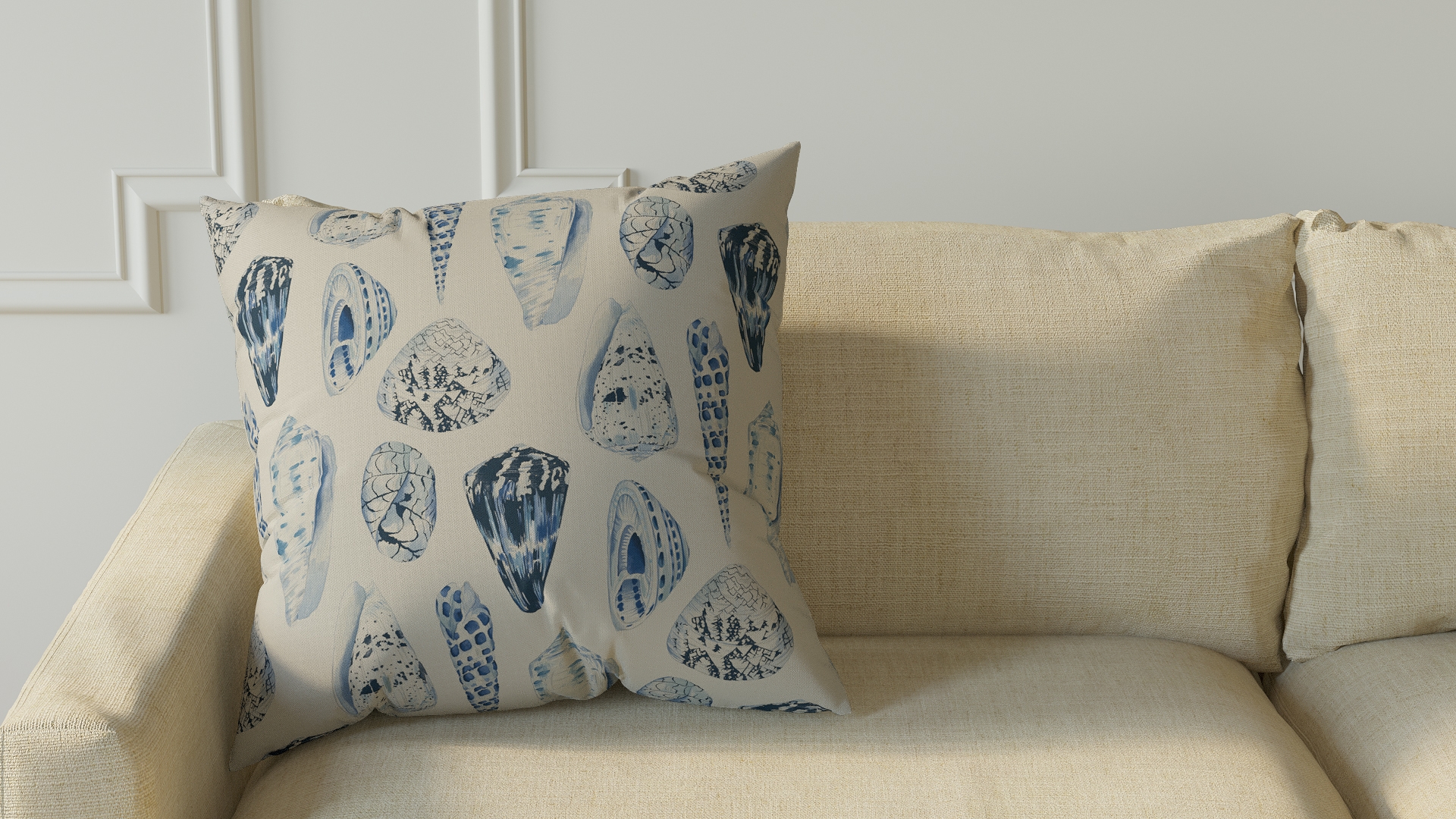 Throw Pillow 22", Porcelain Coquina, 22" x 22" - Image 2