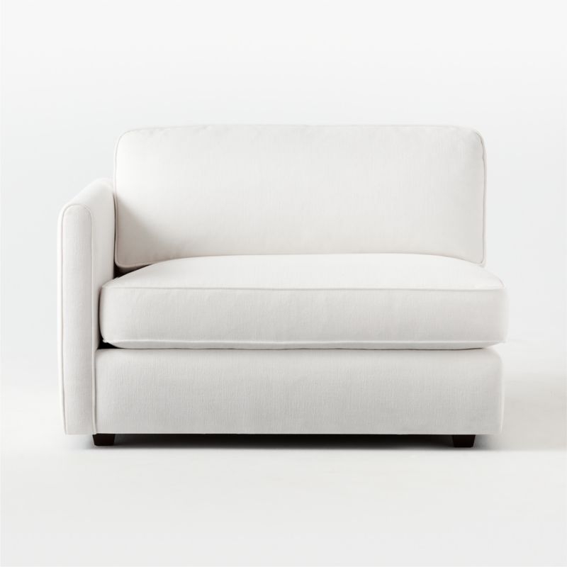 Malea White Performance Fabric Left-Arm Chair - Image 1