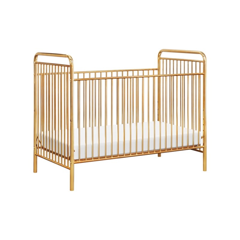 Jubilee Metal 3-in-1 Convertible Crib Color: Gold - Image 0