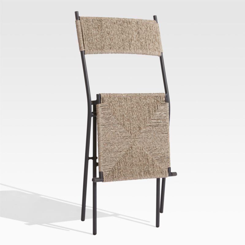 San Onofre Folding Outdoor Wicker Dining Chair - Image 6