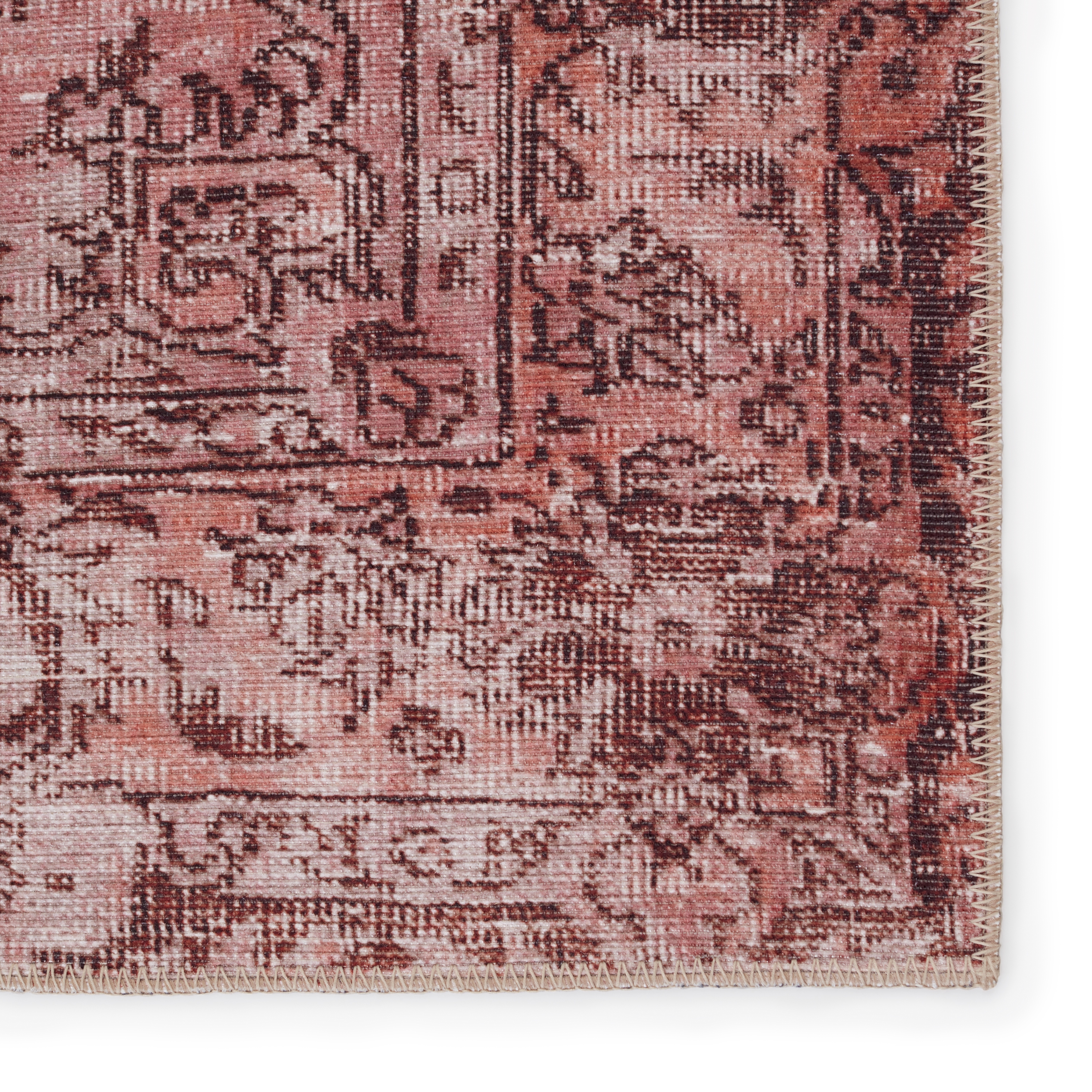 Kate Lester + Berxley Medallion Rose/ Maroon Area Rug (5'X7'6") - Image 3