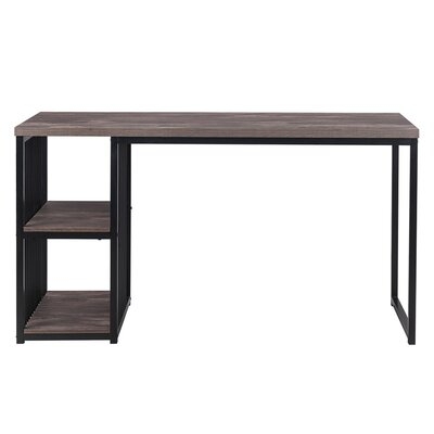 Home Office Computer Desk, 55 Inch Writing Desk With 2 Storage Shelves - Image 0