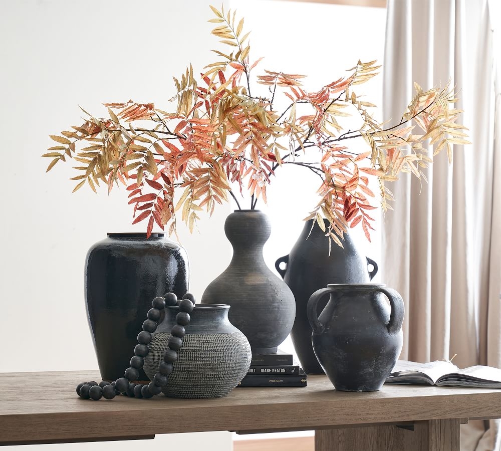 Black Vase Collection, Black, Gourd - Image 4