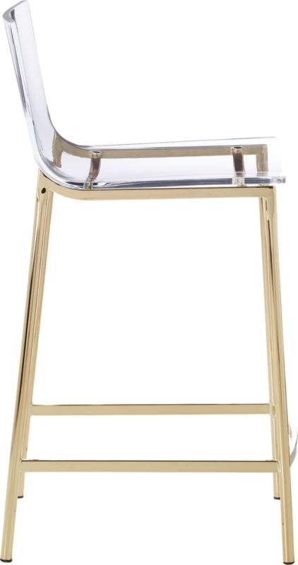 Chiaro Clear Counter Stool Gold - Image 5
