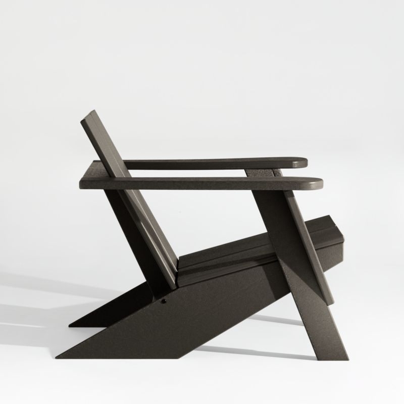 Paso Black Outdoor Adirondack Chair by POLYWOOD® - Image 2