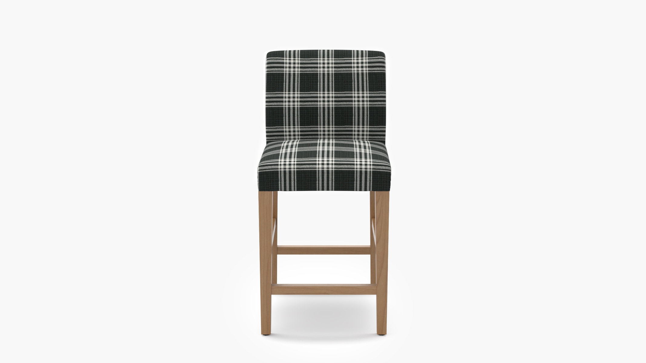 Signature Dining Counter Stool, Barnegat Plaid, Natural Square Tapered Leg - Image 0
