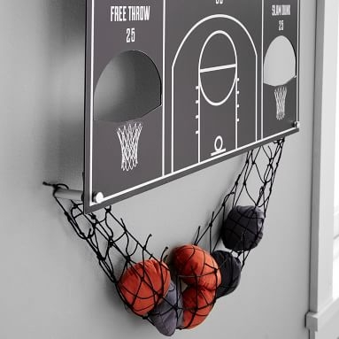 Basketball Bean Bag Toss Game, Black - Image 3