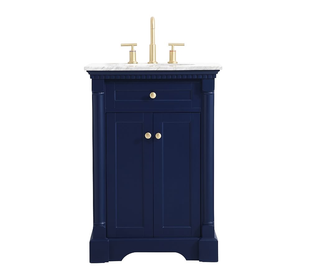 Blue Lorenz Single Sink Vanity, 24" - Image 0