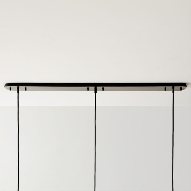 Halen 3-Light Blackened Brass Pendant Light with Clear Glass Shade - Image 4