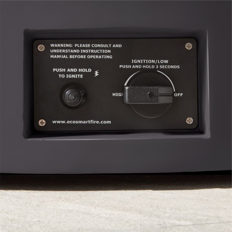 Ark Round Graphite Black Concrete Fire Table - Image 3