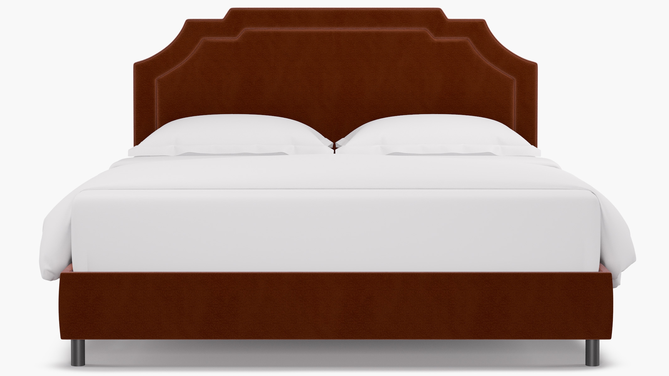 Art Deco Bed, Rust Classic Velvet, King - Image 0