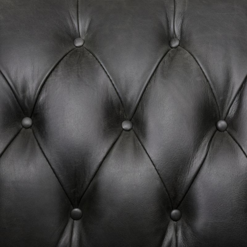 Rollins Ebony Leather Chair - Image 4