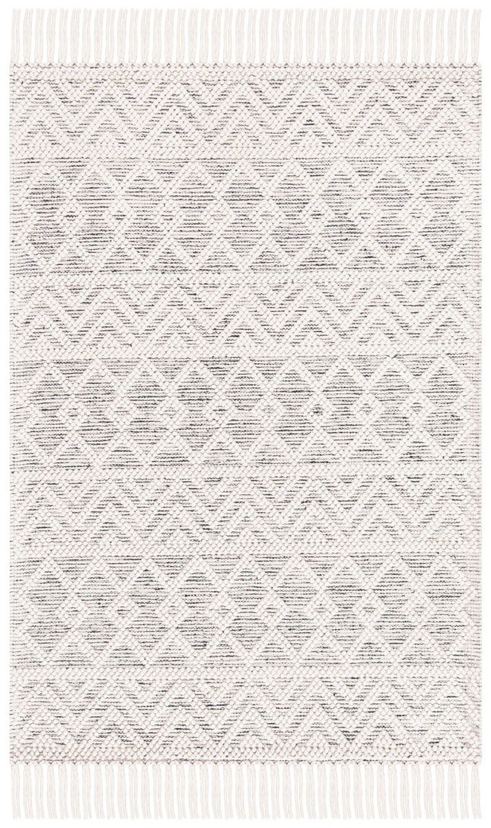 Safavieh Hand Loomed Area Rug, NAT353A, Ivory/Black, 2' X 3' - Image 0