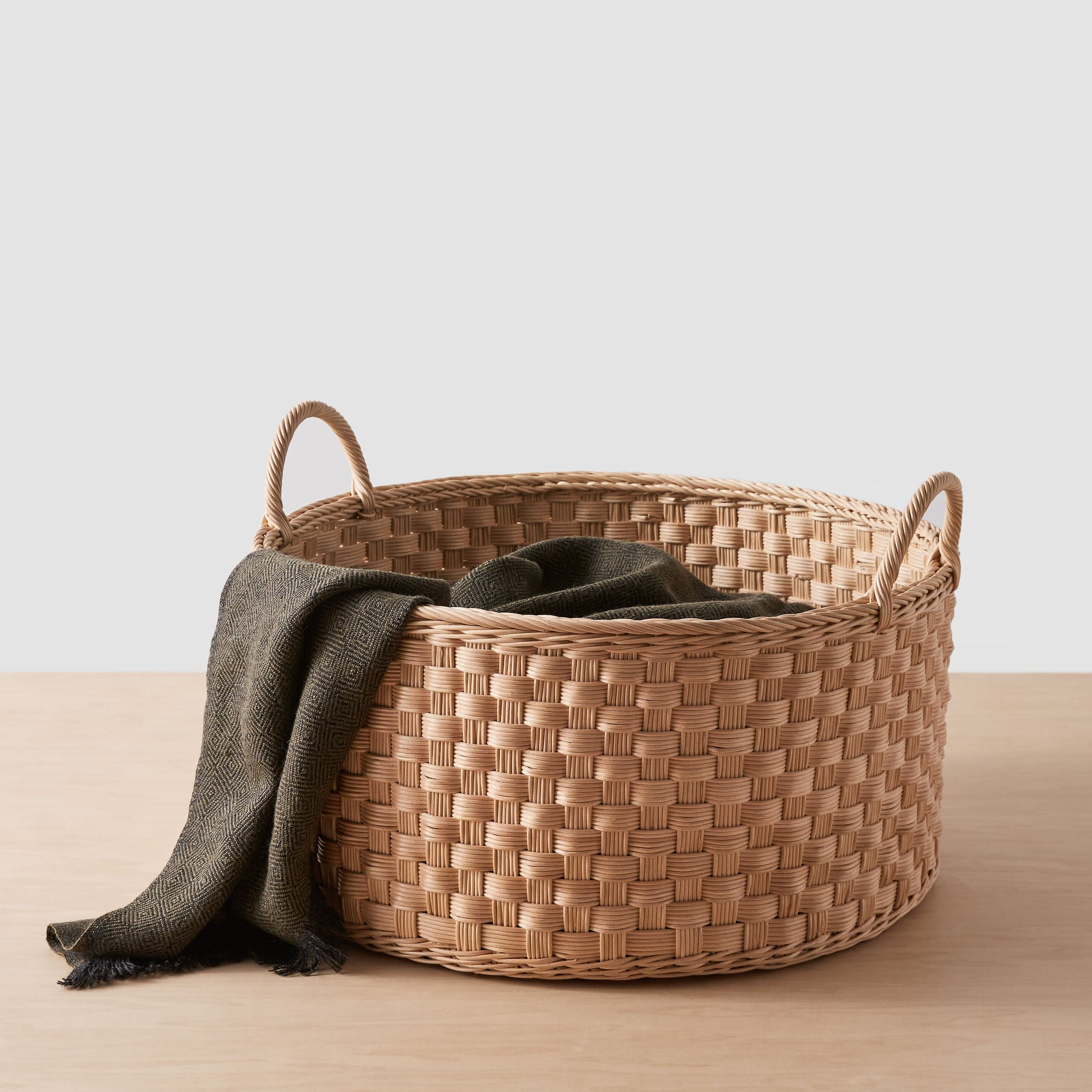 The Citizenry Kawi Wicker Floor Basket | Medium | Tan/Beige - Image 6