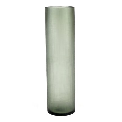 Agra Collection Steel Grey 13.5'' Glass Table Vase - Image 0