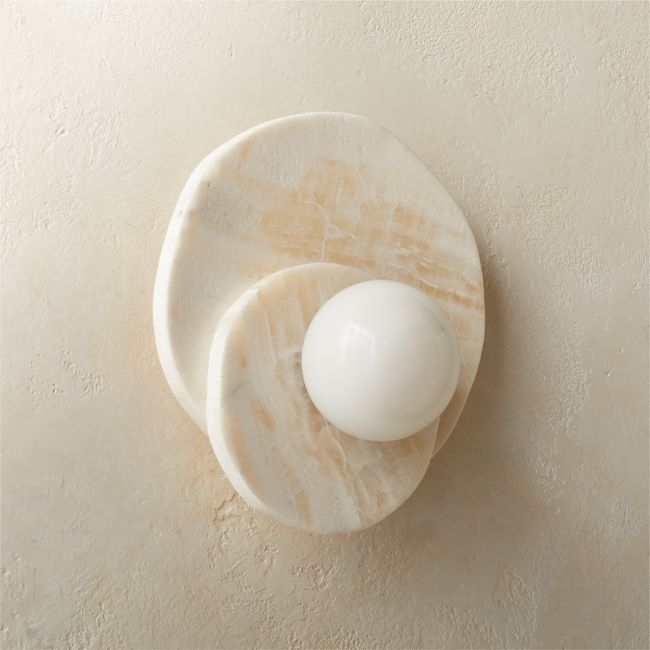 Astr White Onyx Wall Sconce - Image 0