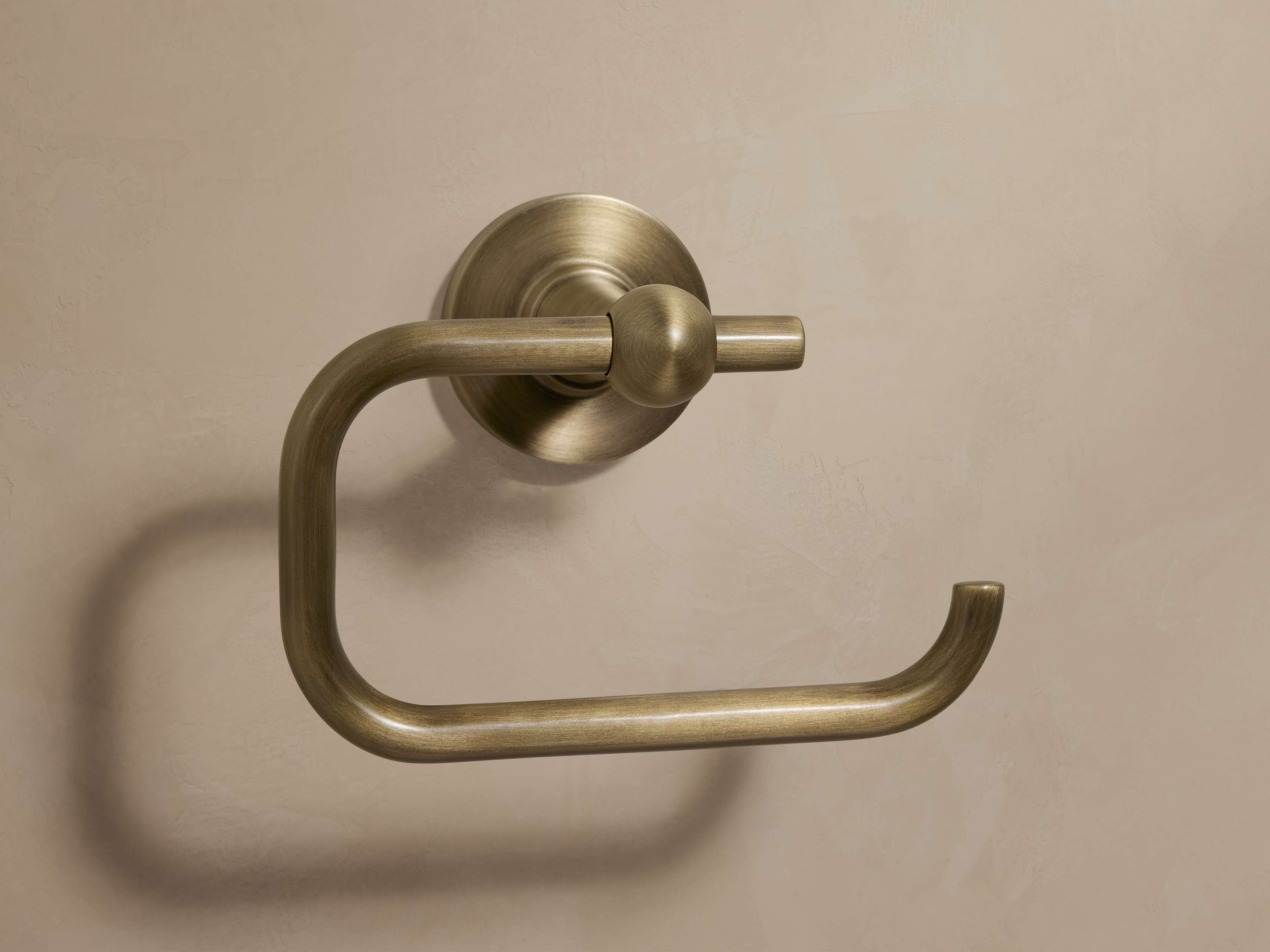 Fulton Toilet Paper Holder in Metal Brass  Antique - Image 0