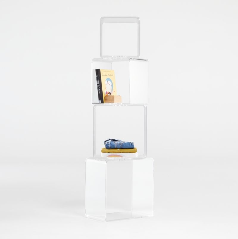 Block Tower Rotating Acrylic Bookcase - Image 3