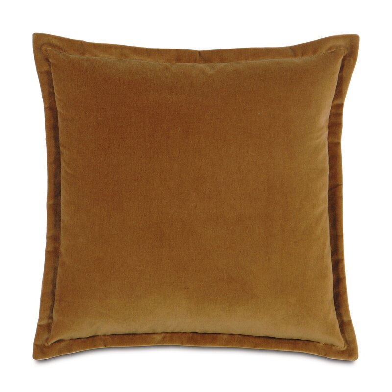 Eastern Accents Jackson Solid Velvet Pillow Size: 20" x 20", Color: Rust - Image 0