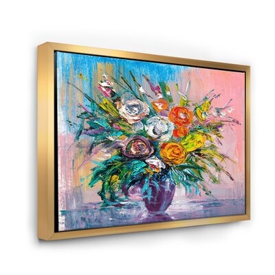 Bouquet Of Vibrant Flowers - Traditional Canvas Wall Art Print - Image 0