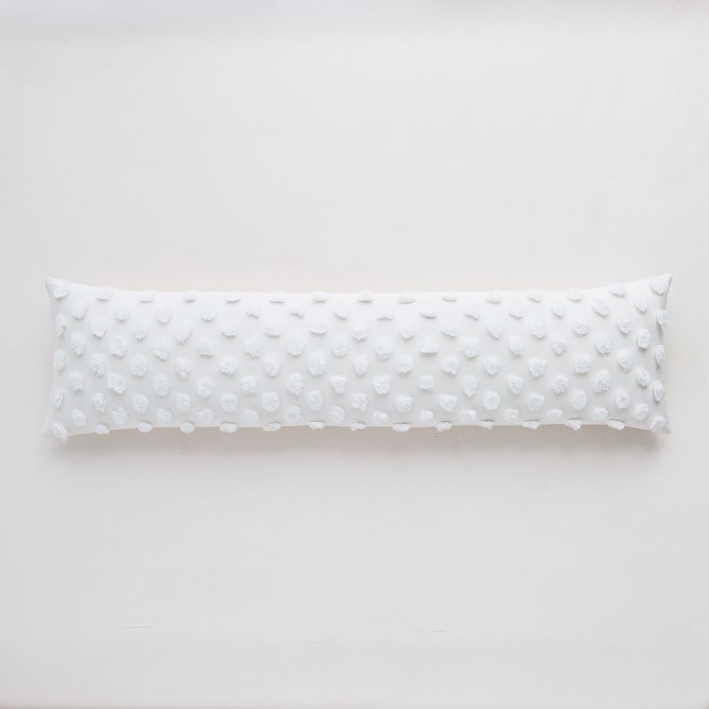 Candlewick Pillow Cover, 12"x46", White - Image 0