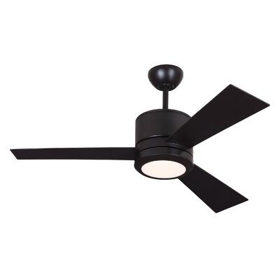 Alma 42" 3 - Blade LED Propeller Ceiling Fan with Remote Control and Light Kit Included - Image 0