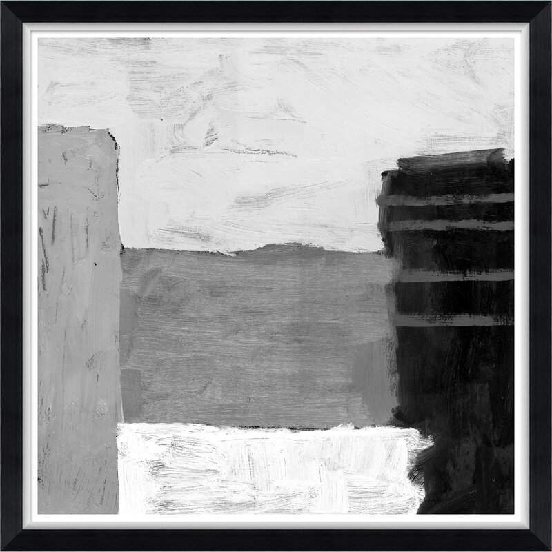 Soicher Marin Finn and Ivy 'Modern Abstracts in Black and White 2' - Picture Frame Painting on Paper - Image 0
