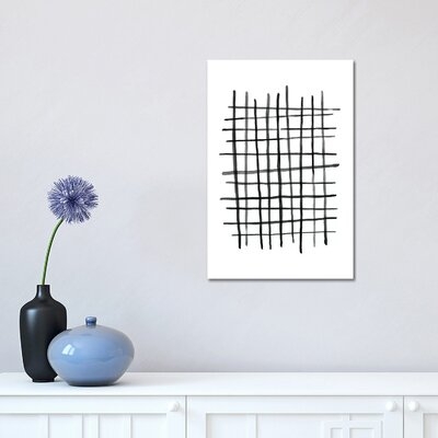 Watercolor Grid Black And White - Image 0