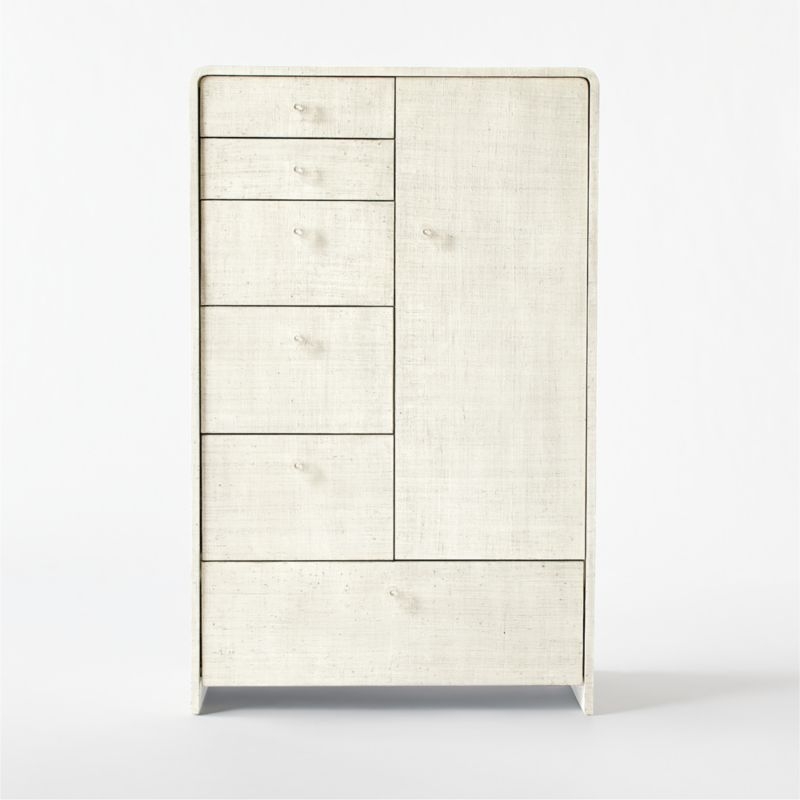 Archer Lacquered Linen Chifforobe - Image 3