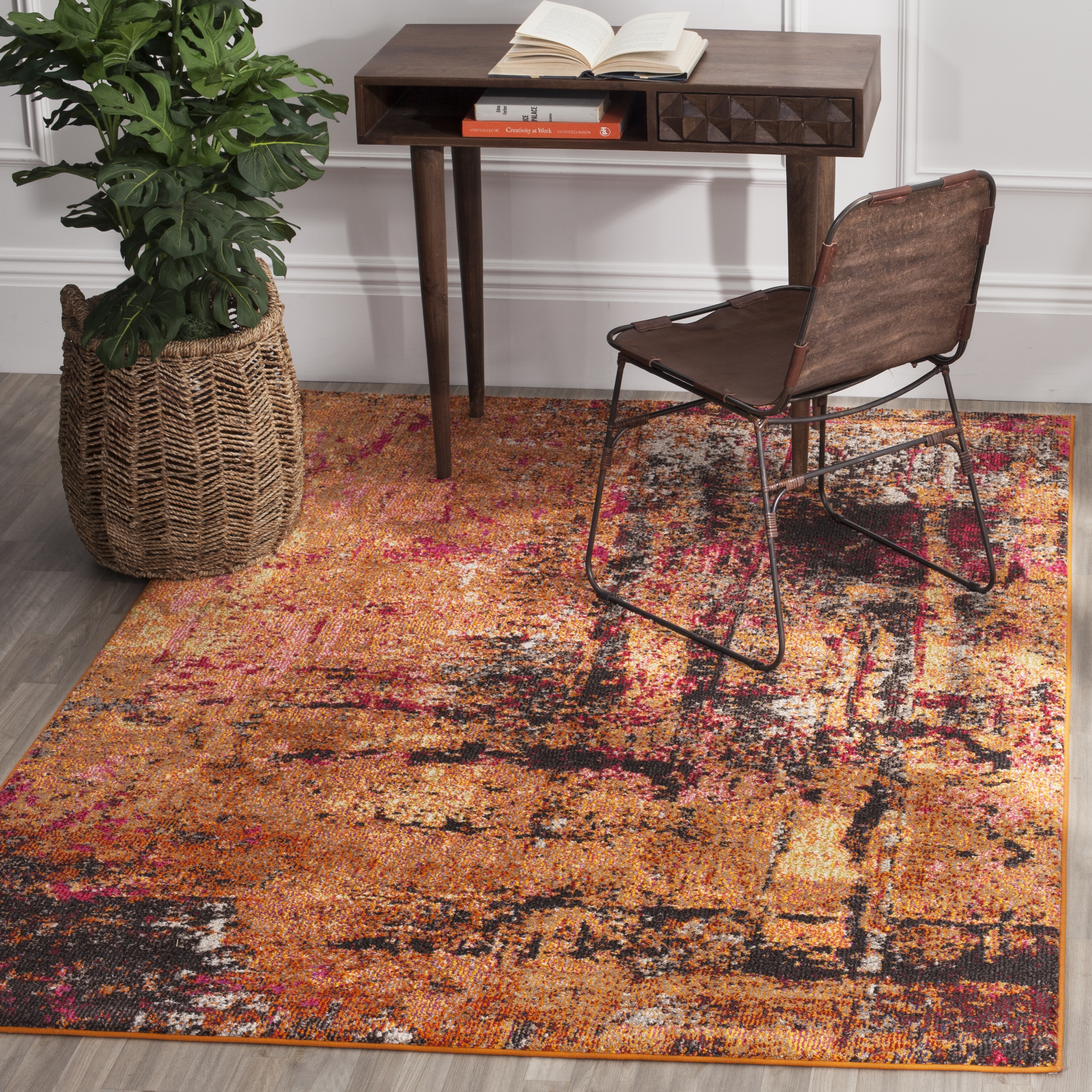 Arlo Home Woven Area Rug, MNC221F, Multi,  5' 1" X 7' 7" - Image 1