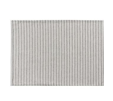Wheaton Striped Linen/Cotton Placemat, Single - Charcoal - Image 0
