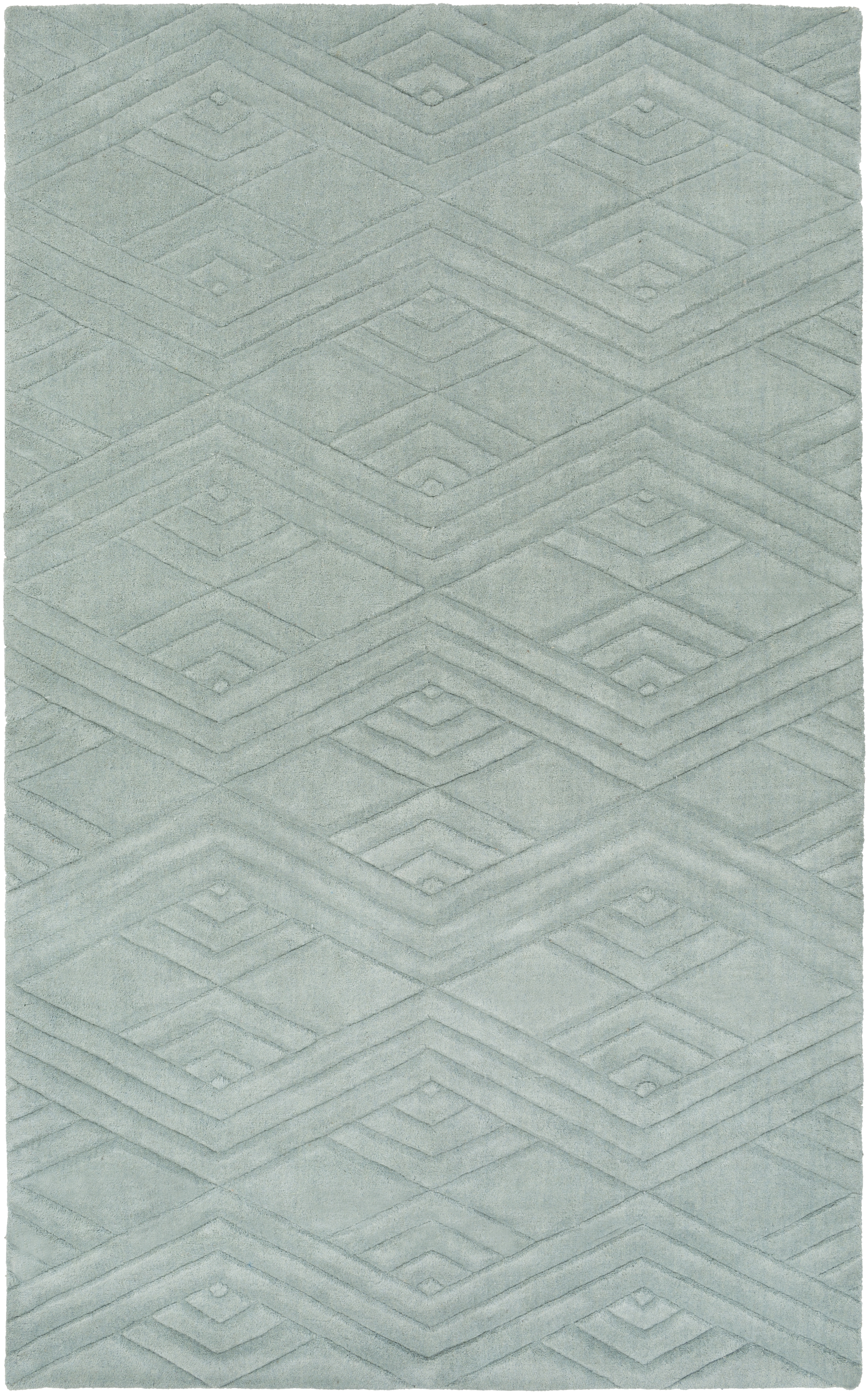 Etching Green Indoor 2' x 3' Handmade Rug - Image 0