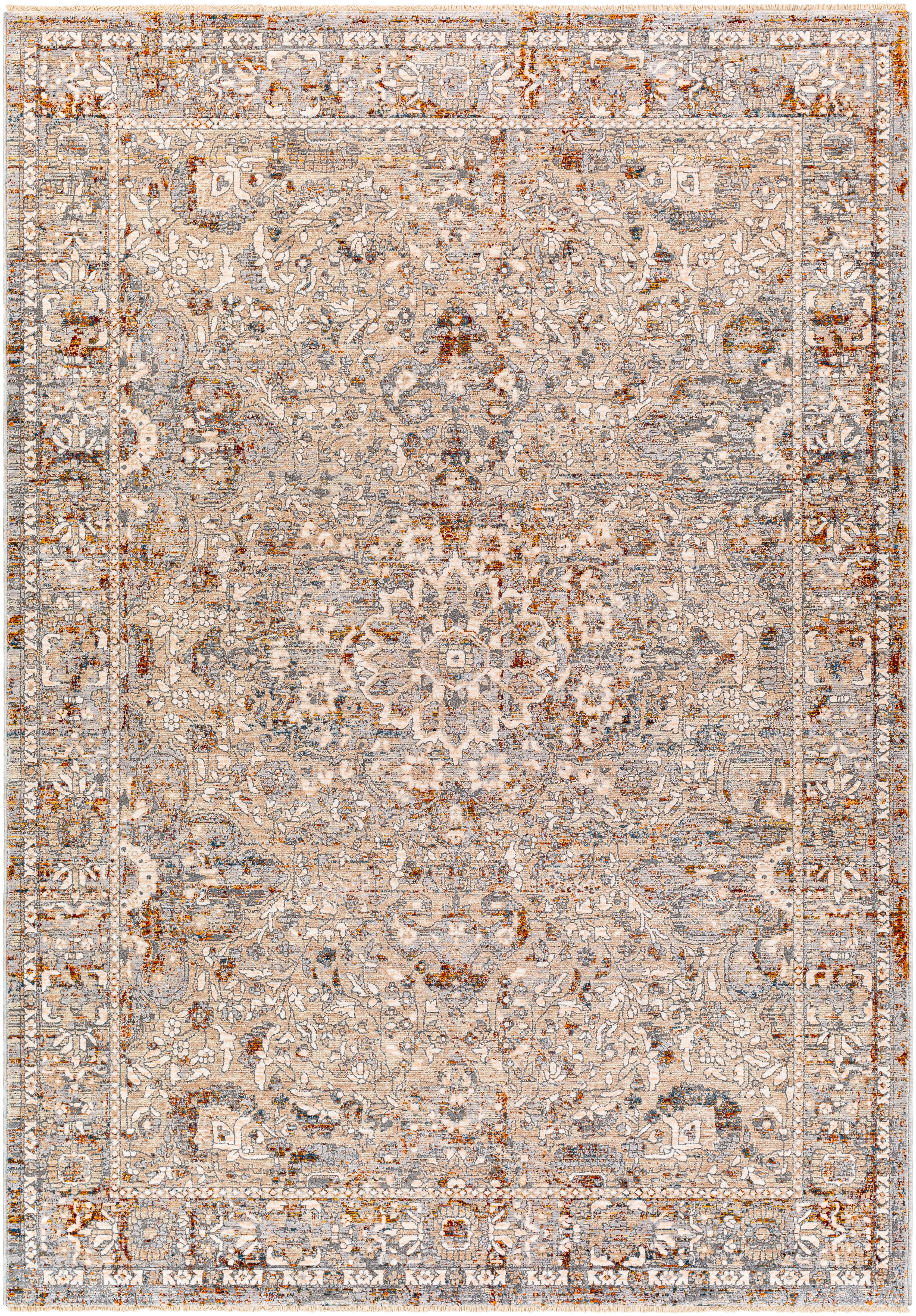 Arya Beige Indoor 3'3" x 8' Machine Woven Rug - Image 0