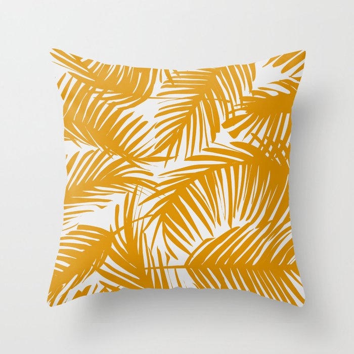Tropical Pattern 02b Throw Pillow by The Old Art Studio - Cover (20" x 20") With Pillow Insert - Indoor Pillow - Image 0